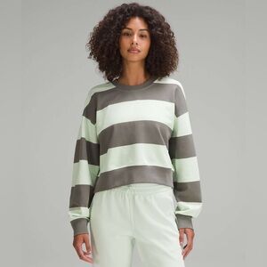 Lululemon Perfectly Oversized Cropped Crew *Stripe